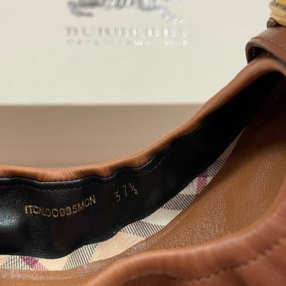 Like NEW Burberry Plaid Haymarket Aston Ballerina Flats EU 37.5 - Picture 10 of 14